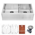 China Stainless Steel Double Bowl Apron Front Kitchen Sink Supplier